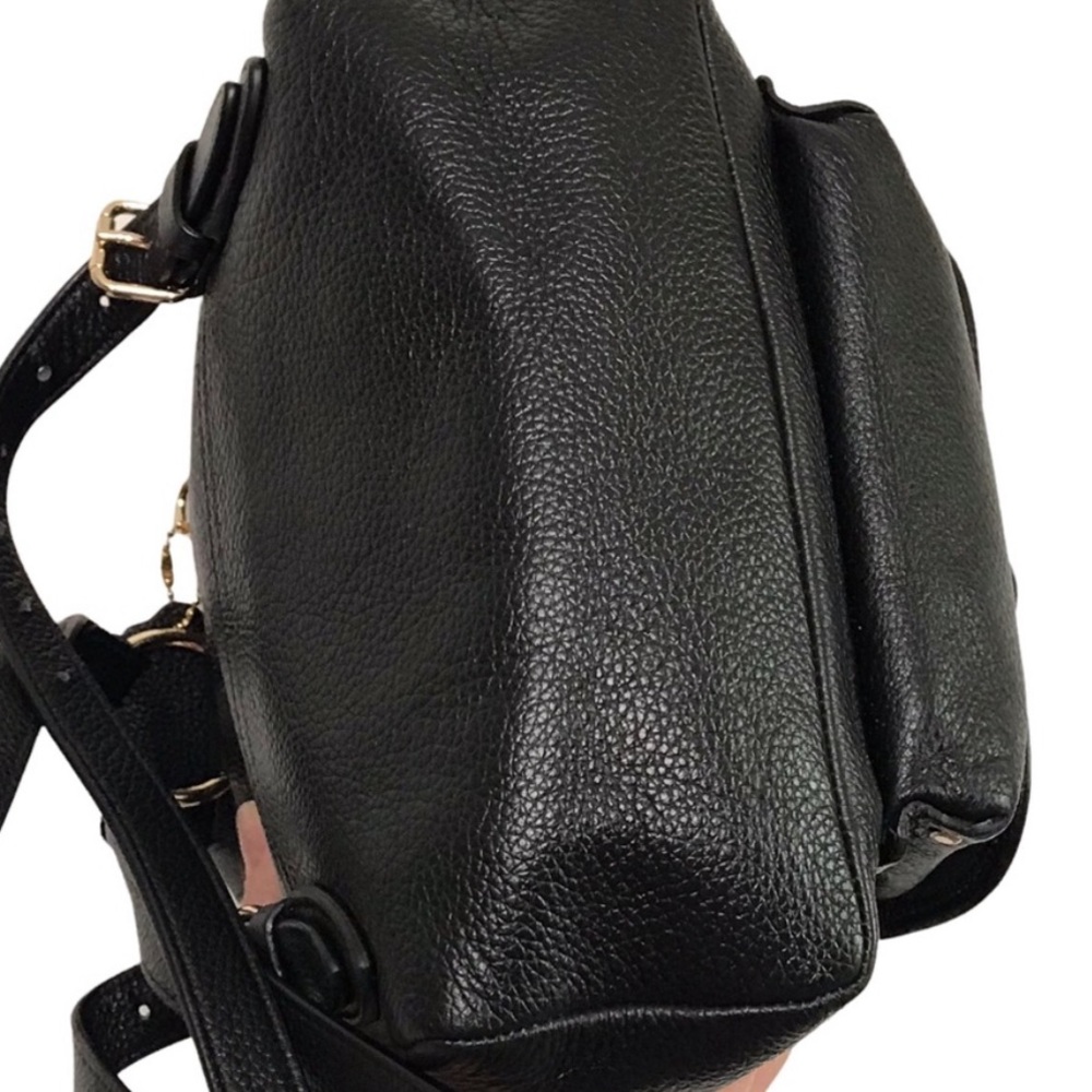 Coach Turnlock Mini Rucksack Black Leather Backpack - Picture 7 of 12
